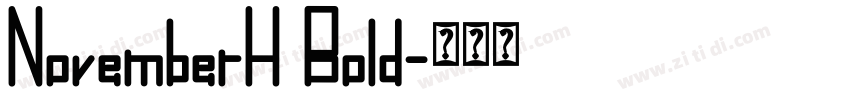 NovemberH Bold字体转换